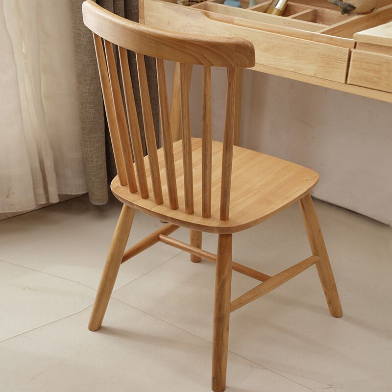 Scandinavian Wood Dressing Table Mirrored Makeup Vanity Stool Set