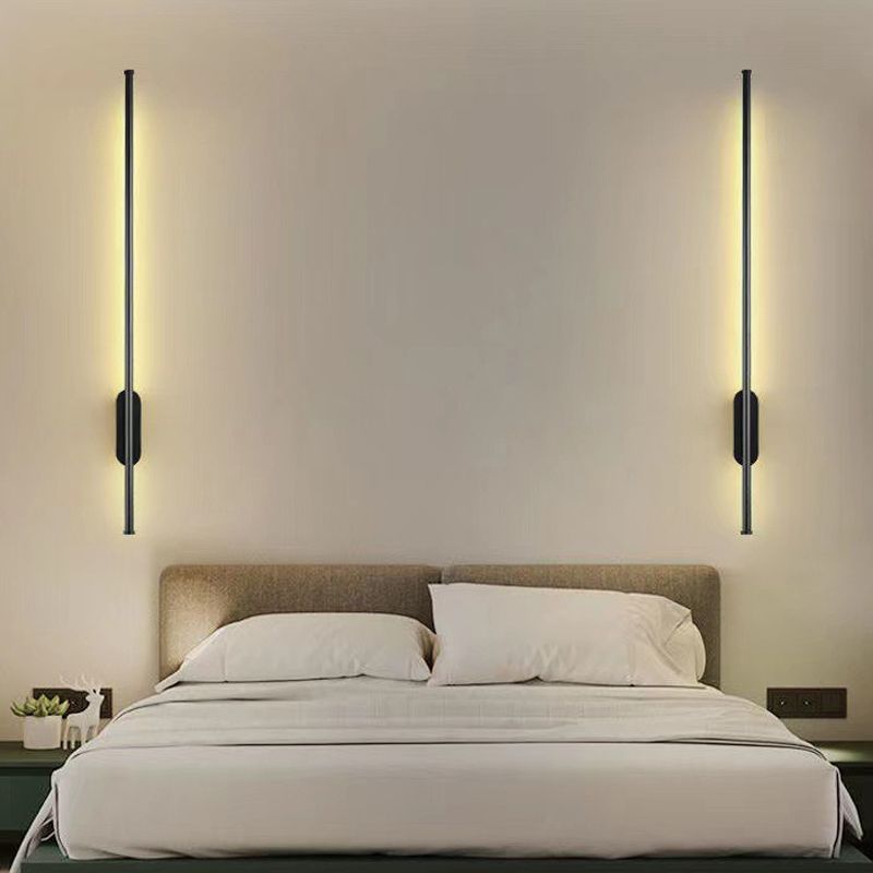 Lineare Wandlampe Aluminium Einfacher LED -Wandleuchten für Schlafzimmer LED -Wandleuchte