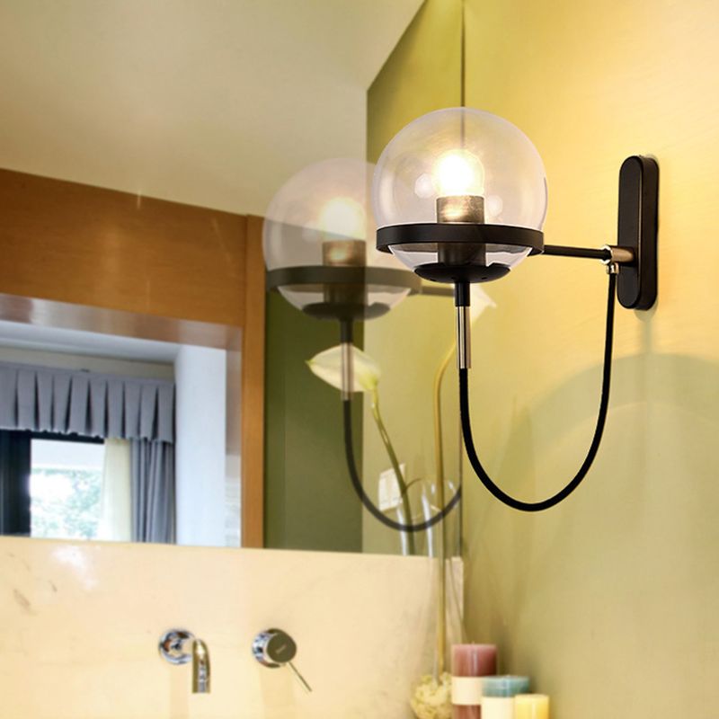 Globe Wandleuchte moderne minimalistische Glas 1 Lichtleuchten