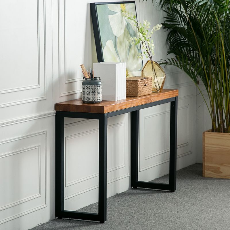 Mid-Century Modern Wood Accent Table Rectangle Console Sofa Table for Hall