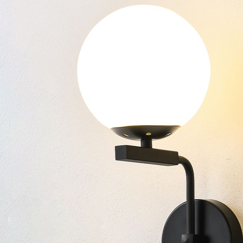 Lámpara de exploración simple junto a la cama 1 iluminación de pared de la esfera del vidrio de la bombilla