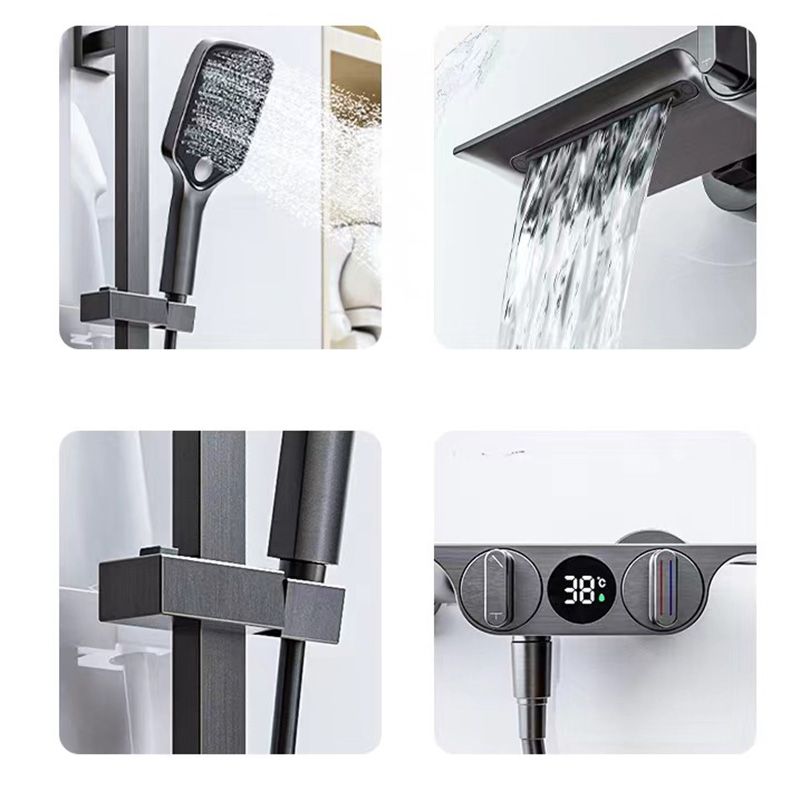 Modern Faucets Copper 2-Handle and 4-Hole Wall Mounted Bath Faucet Trim