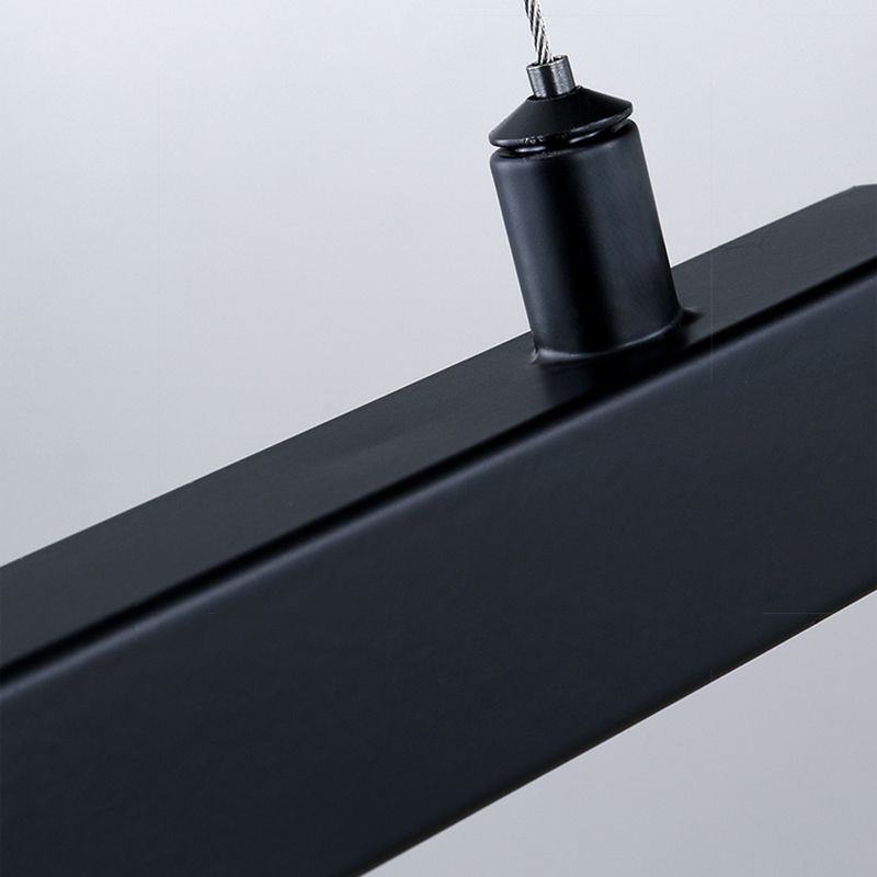 Lámpara moderna lámpara de lámpara de luz de metal lineal con cristal