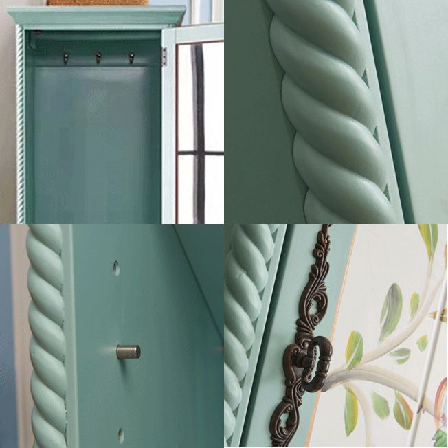 Coastal Storage Cabinet with Hinged Door Wood Matte Finish Cabinet