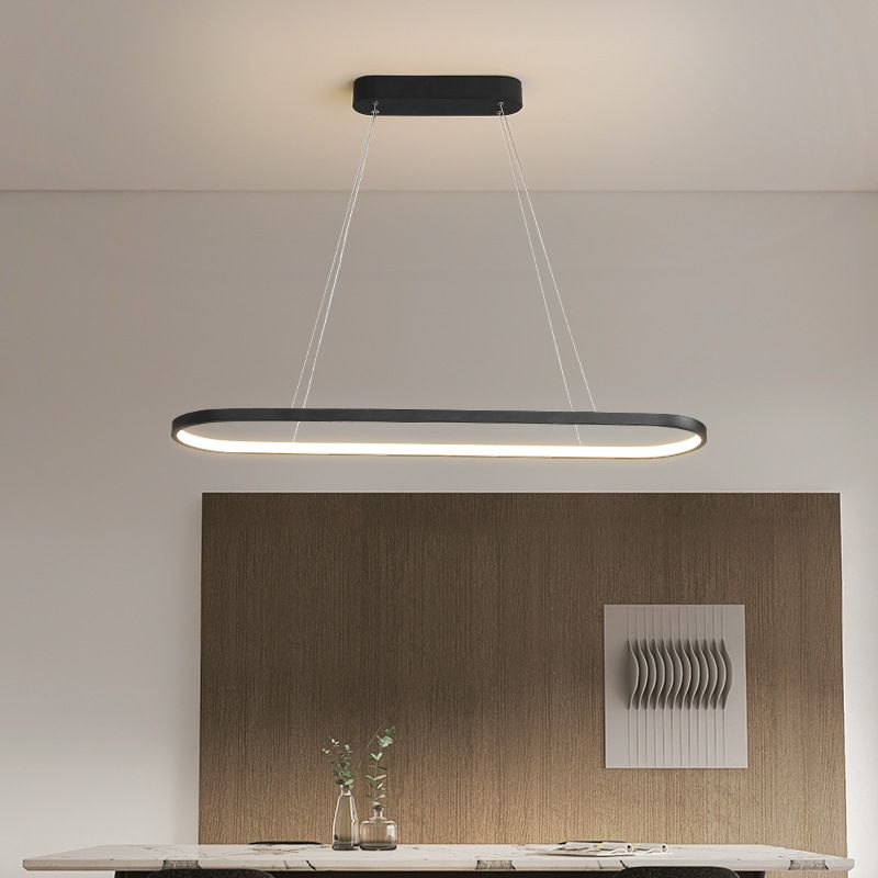 Metal lampadario lineare nordico in metallo singolo lampadario per soggiorno per soggiorno
