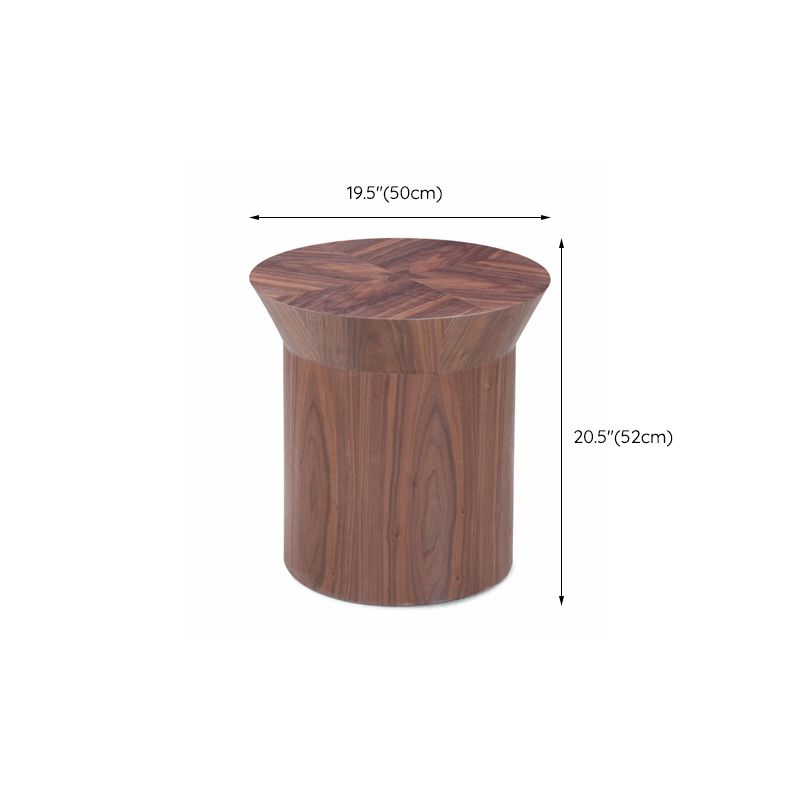 Contemporary Solid Wood Living Room Round/Square Pedestal End Table