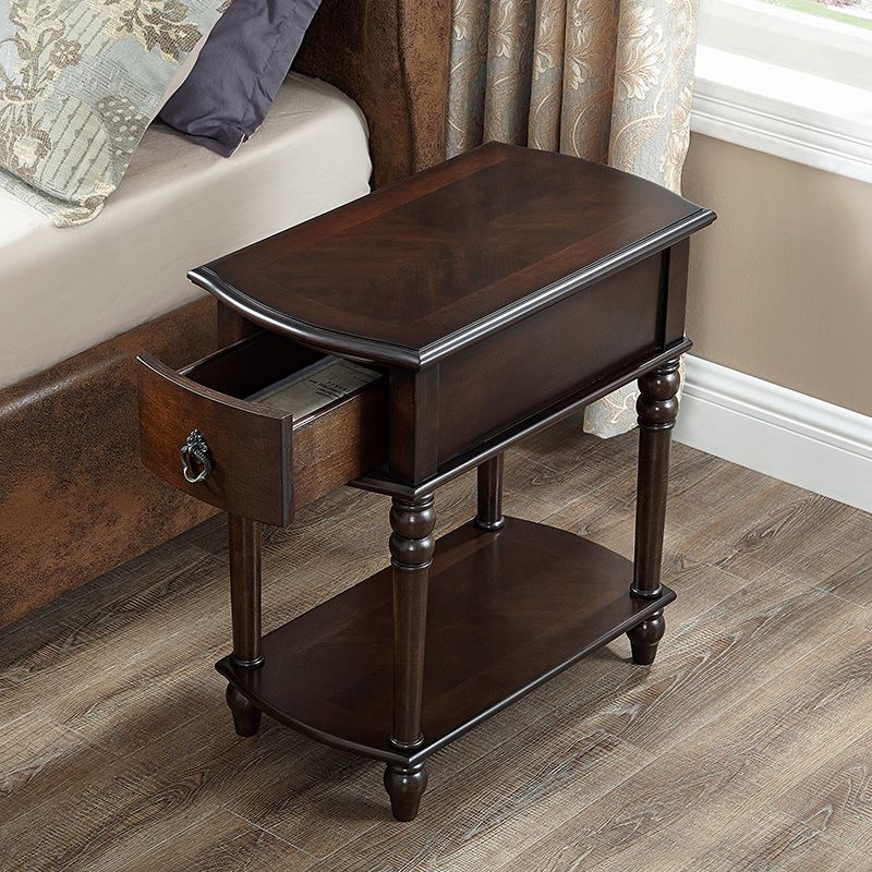 22.8" Tall 4 Legs End Table Contemporary Rectangular Side Table