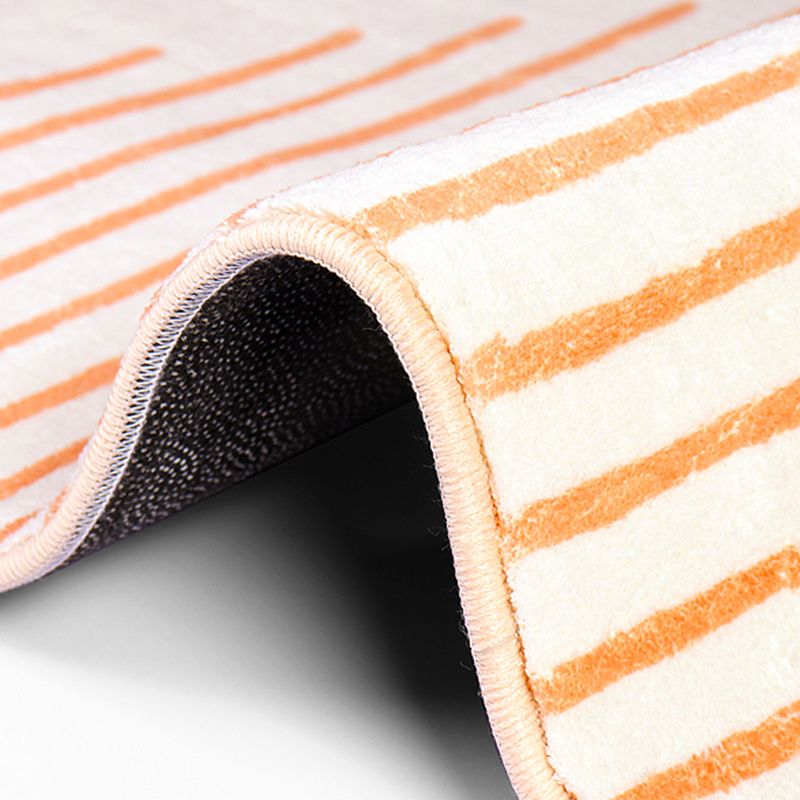 Oranje streep patroon tapijt modern polyester gebied tapijt anti-slip gemakkelijke tapijt tapijt voor woningdecoratie