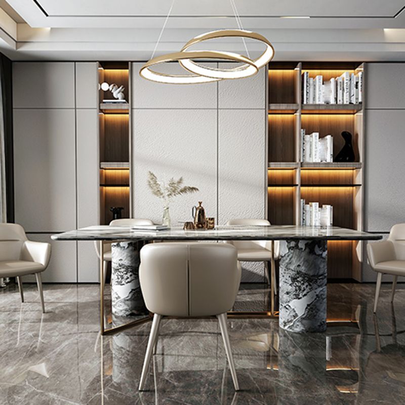 Contemporary Faux Leather Arm Dining and Accent Chairs in Gray