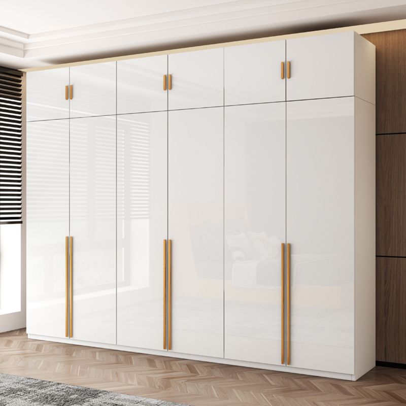 White Colour Wooden Wardrobe Soft Close Door Wardrobe Closet for Bedroom