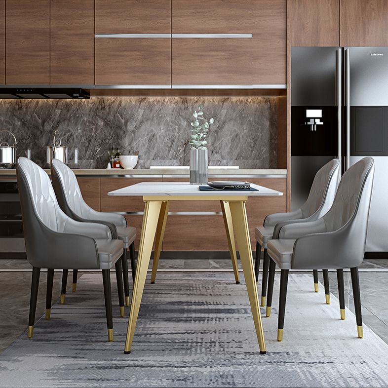 Glam Dining Table Set 1/2/5/6/7 Pieces Sintered Stone Dining Set