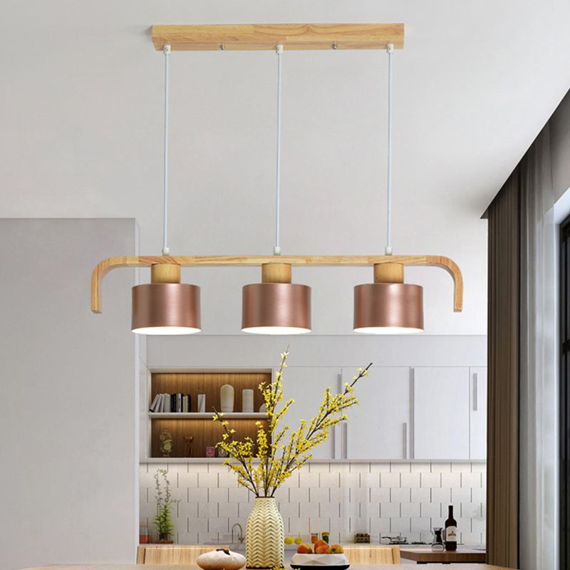 Moderno isola a sospensione a soffitto in legno colore della stanza per interni