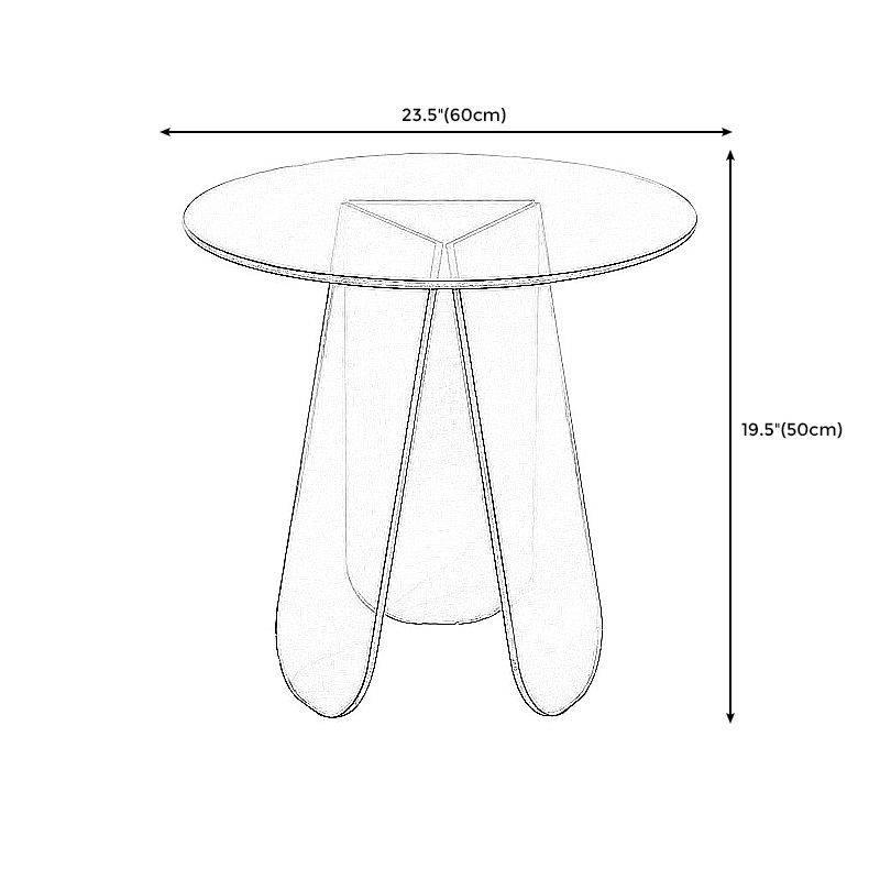Light Luxury Gradient Colorful Coffee Table Round Oval Acrylic Coffee Table