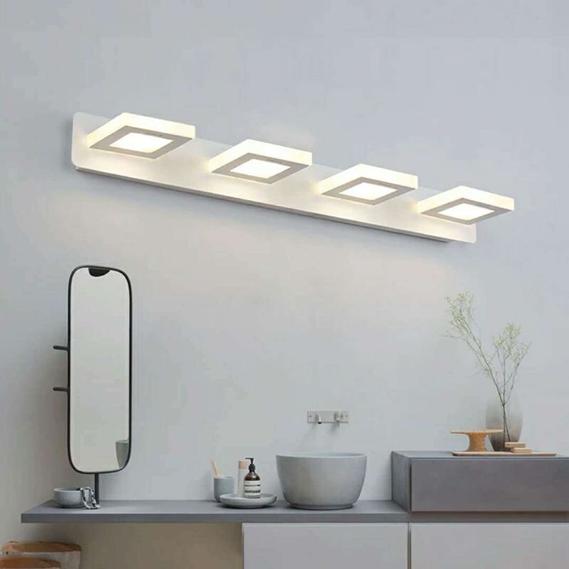 Multi-Lights Geometrische Schatten Wandleuchte moderne Metallspiegelwandbeleuchtung in Weiß