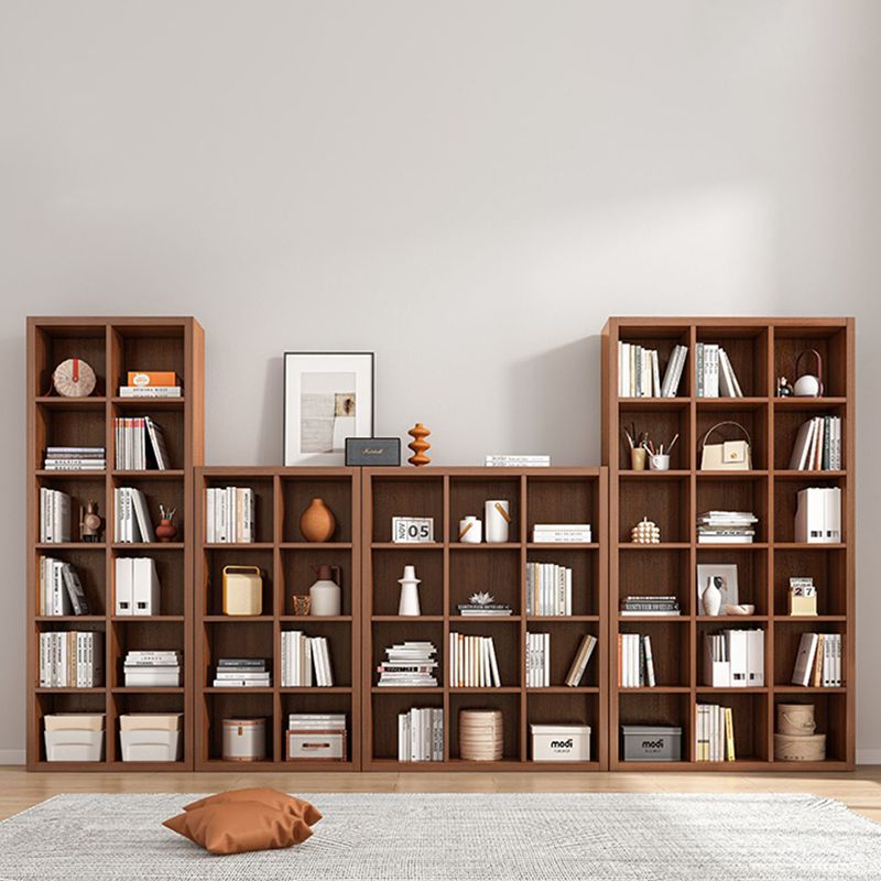 Closed Back Bookshelf Standard Engineered Wood Scandinavian Bookcase