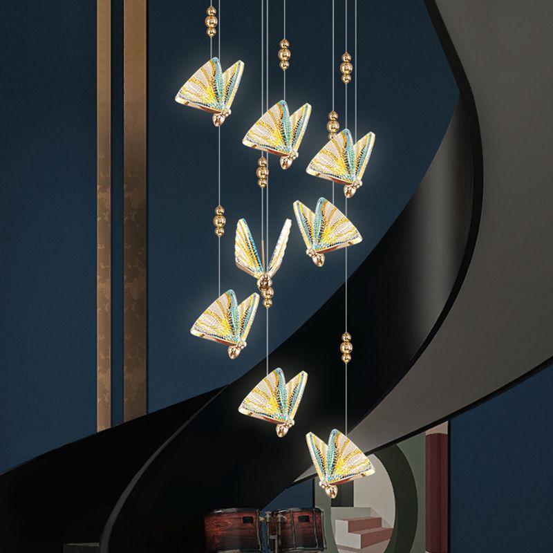 Pendants à papillons multicolores