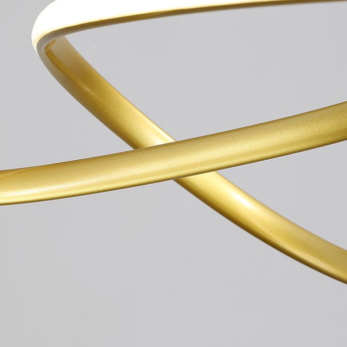 Geometric LED Adjustable Pendant Light in Modern Singular Style Aluminium Ceiling Light for Living Room