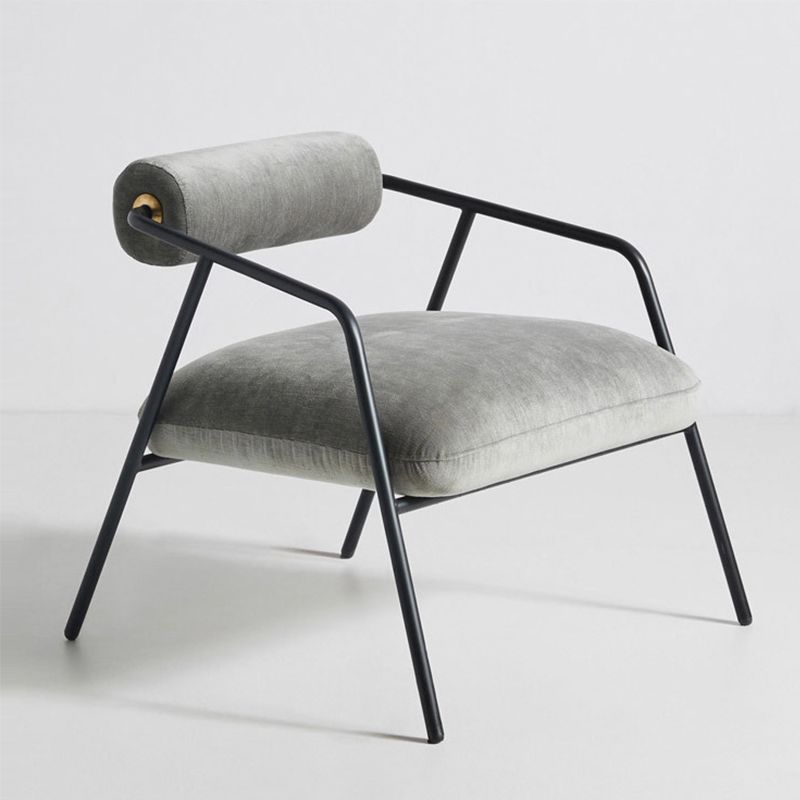 Industrial Style 27.55" Wide Fixed Back 4 Legs Sponge Arm Chair