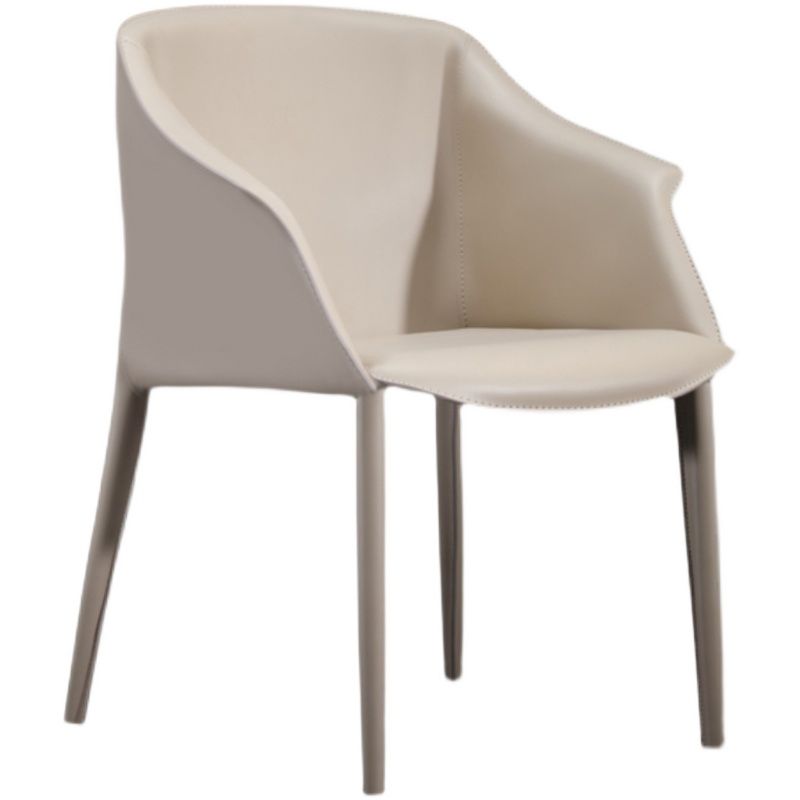 Faux Leather Dining Arm Chair Contemporary Dining Room Chair