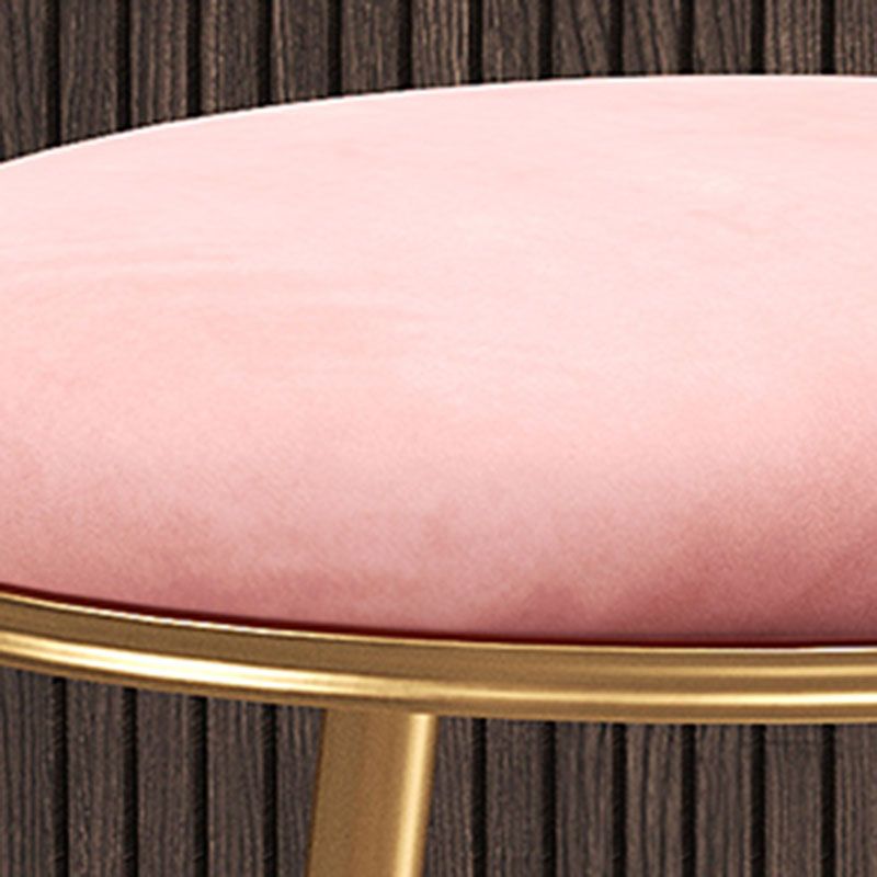 Nordic Design Stackable Backless Barstools for Home Upholstered Bar Stools with Metal Legs