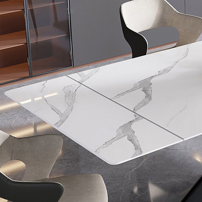 Modern Rectangle Sintered Stone Table Set 1/4/5 Pieces Dining Set