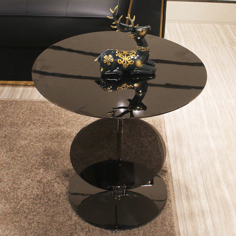 Medieval Modern Style Pedestal Base Design Circular Metal Side Table