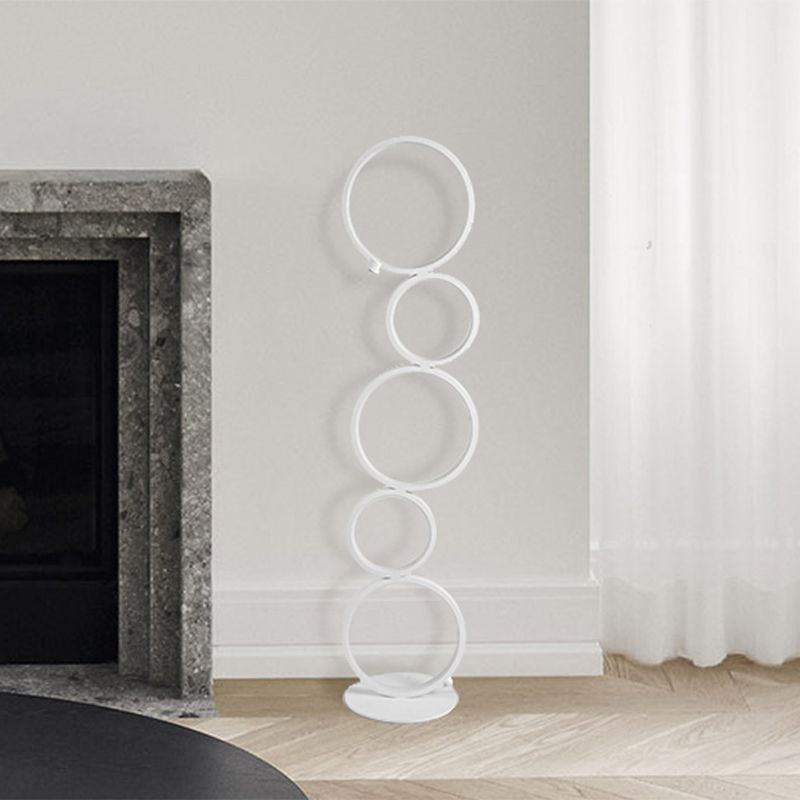Acrylblasenboden Lesen Lesen modernistische Schwarz/Weiß -LED Stehlampe in warmem/weißem/natürlichem Licht