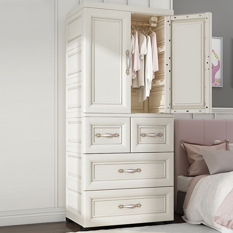 Plastic Storage Cabinet for Bedroom Modern Hinged Door Cabinet
