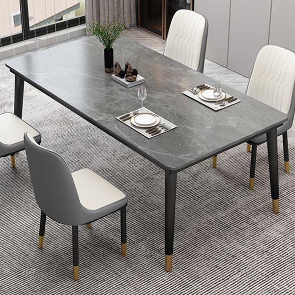 Moderne gesinterde stenen tafel, rechthoekige keukeneettafel met 4 poten