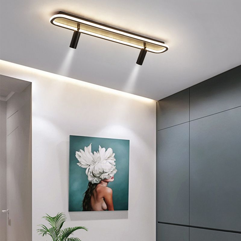 Plafonnier LED sur Rail en forme de géométrie, montage encastré en fer, Style moderne et Simple, pour salle à manger