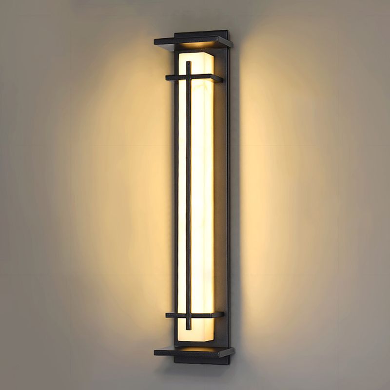 Geometric Wall Light Fixture Modern 1 Light Wall Sconce in Black
