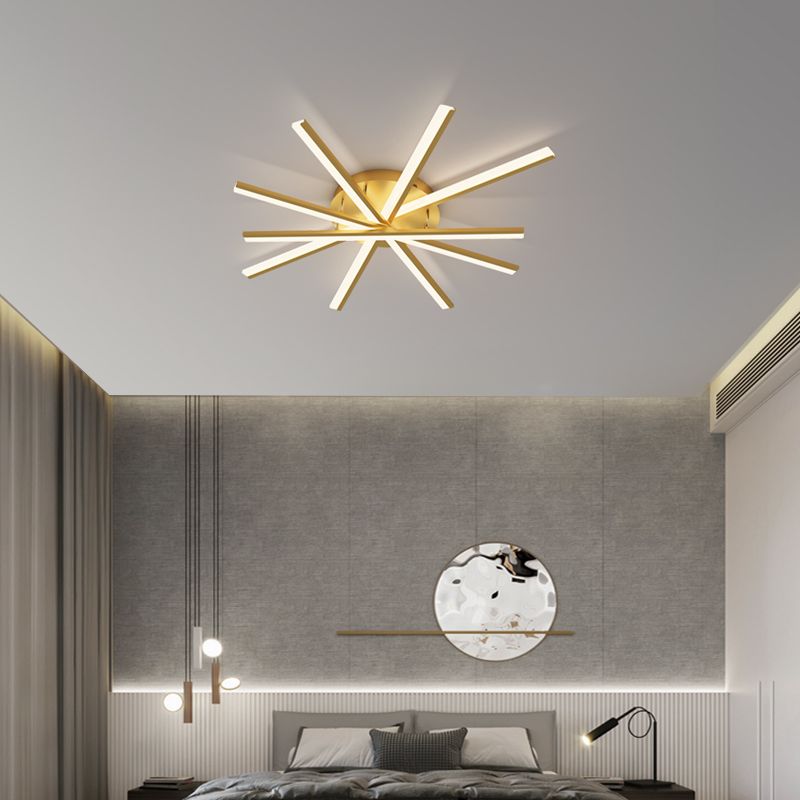 Sputnik Design LED Flush Mounted Ceiling Lights Simplicity Lighting Fixture for Bedroom