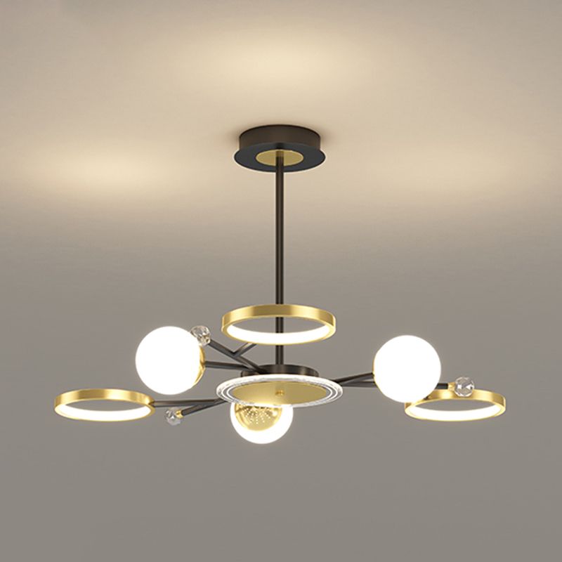 Black and Gold Hanging Pendant Lights Contemporary Glass Hanging Lamps