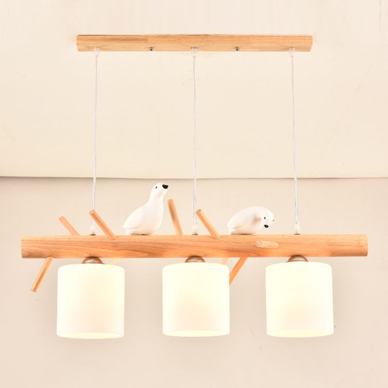 Modern Chandelier Pedants White Glass Chandelier Lights for Dining Room