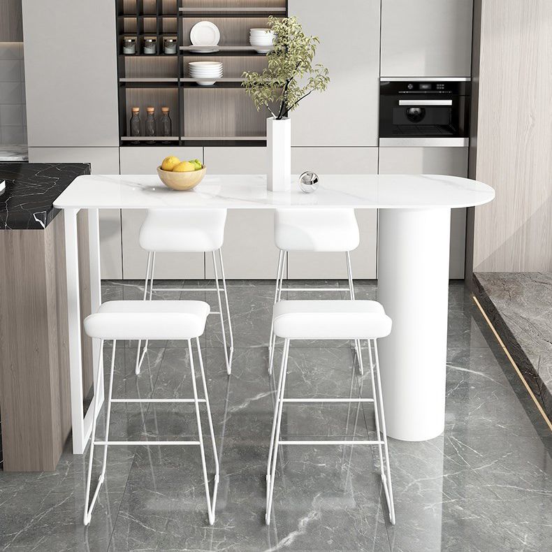 1/2/5 Pieces Modern Bar Stool and Table Set Sintered Stone Bar Table Set