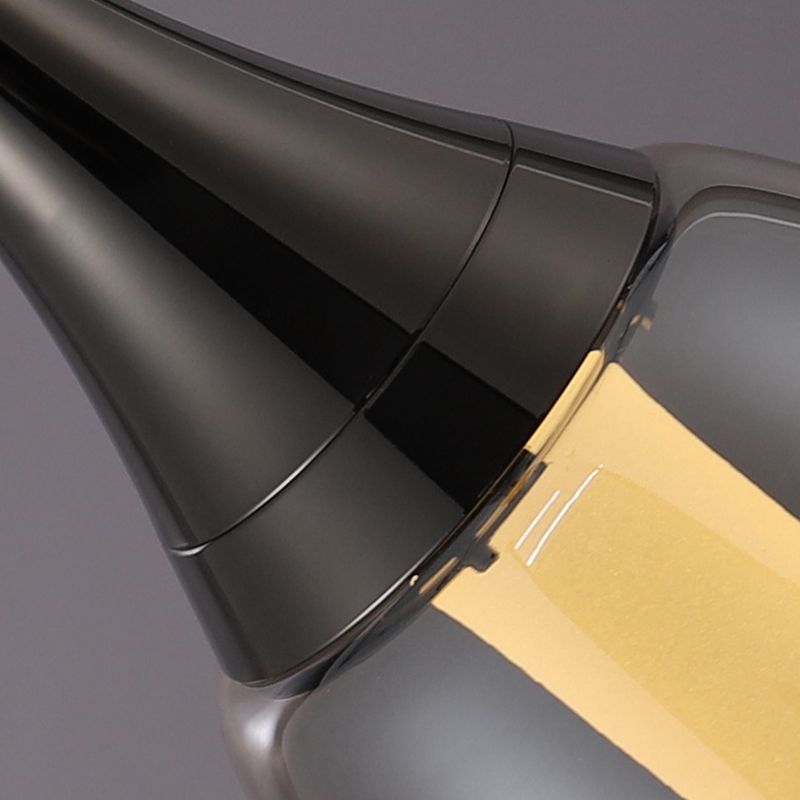 1-Light Modern Teardrop Ceiling Light with Glass Shade