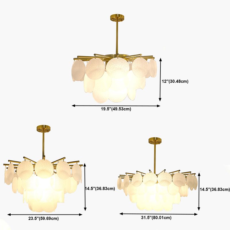 Luces colgantes de geometría de estilo contemporáneo lámparas de araña colgantes de vidrio en oro