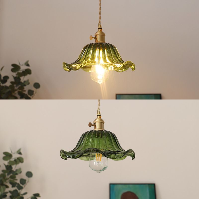 1 Light Glass Pendant Ceiling Lights Industrial Cone Pendant Ceiling Light for Dining Room