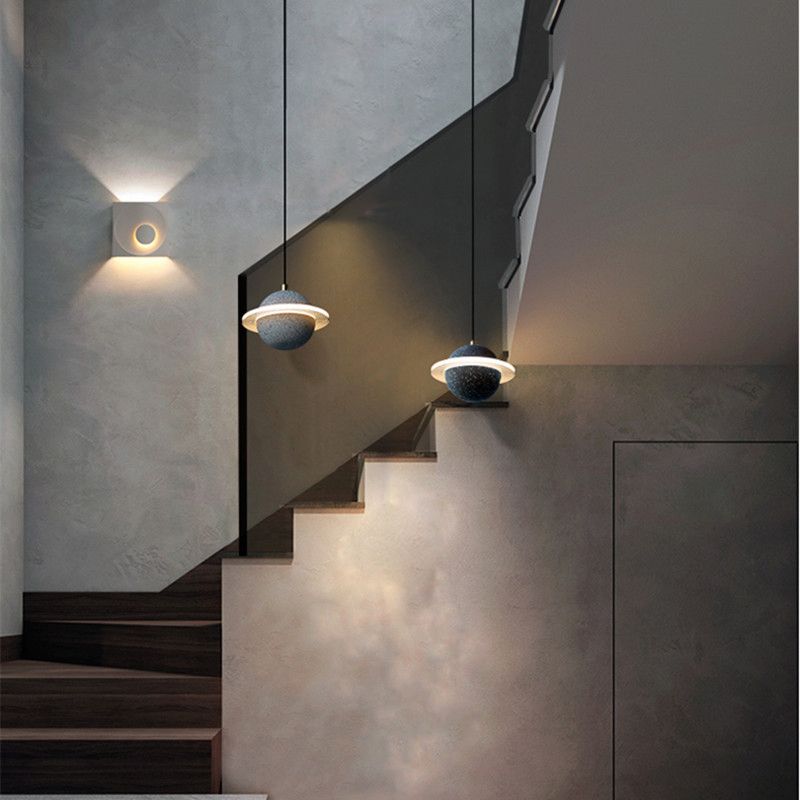 Globe minimalisme stijl hangende lamp enkele lichte stenen hanger lamp armatuur