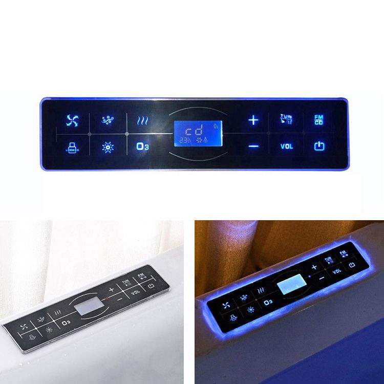 Rectangular Soaking Acrylic Bathtub Contemporary Bath Tub with Drain and Overflow Trim