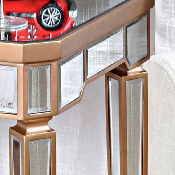 Modern 25.6" Tall 4 Legs End Table Square Glass Top End Table