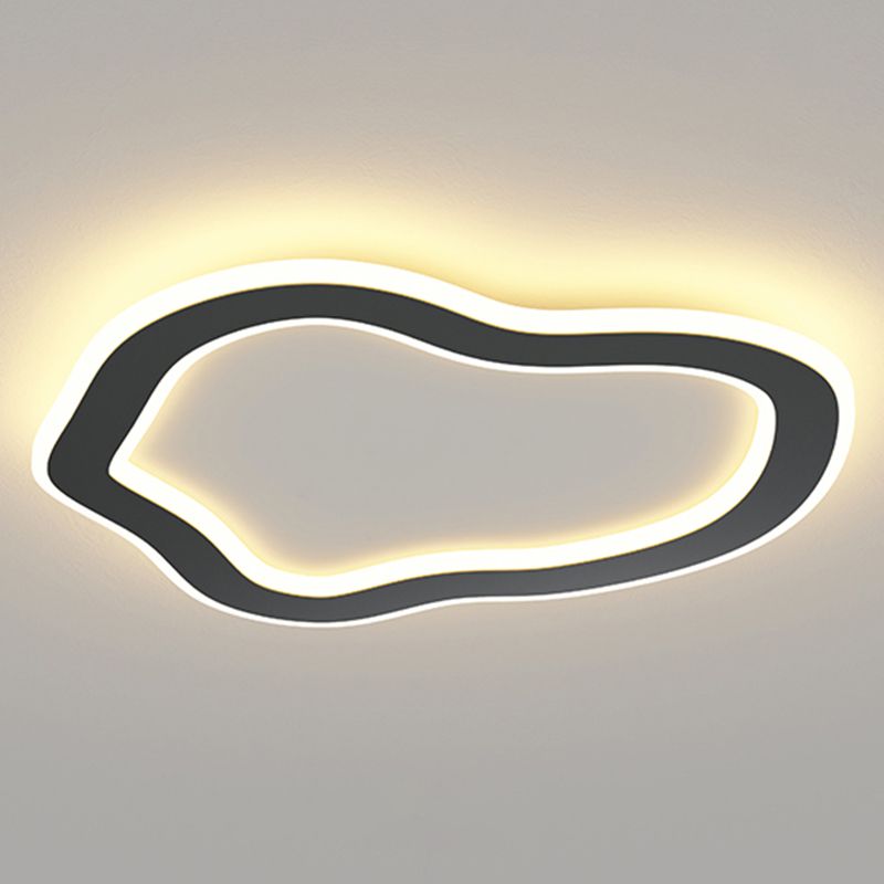 Plafonnier ombragé en métal, plafonnier LED de style moderne