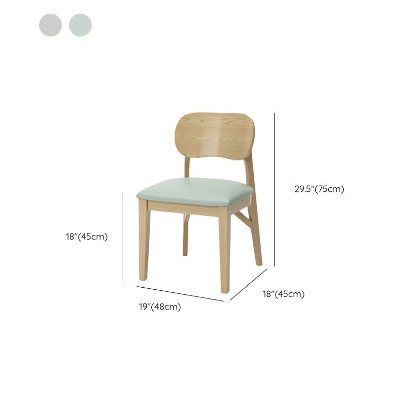 Wood Kitchen Dining Side Chair Upholstered Armless Dining Chairs