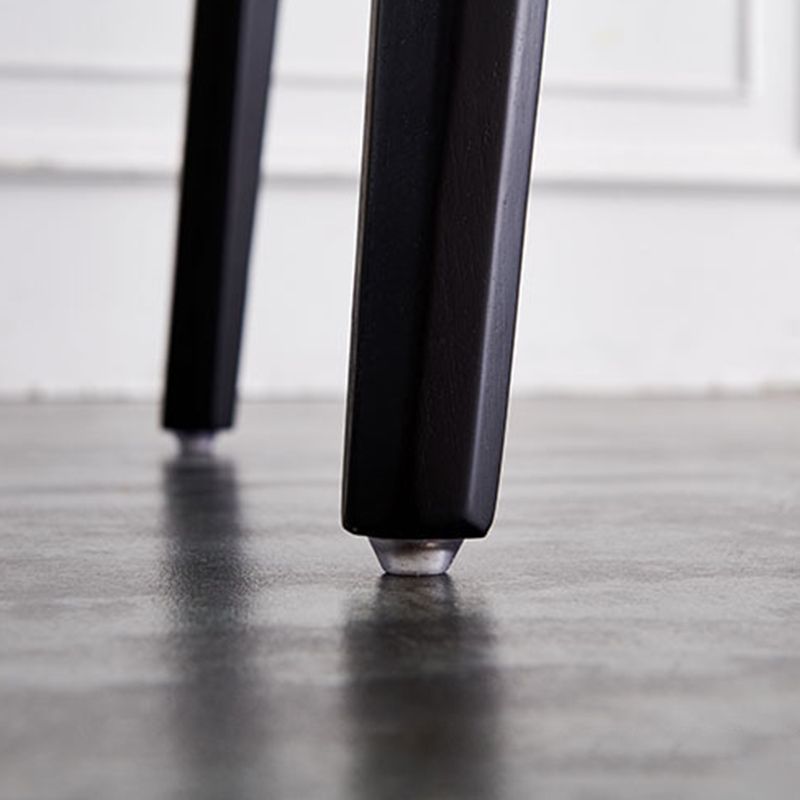 Moderne stijl houten zijdestoelen vaste lederen achterstoel voor keuken