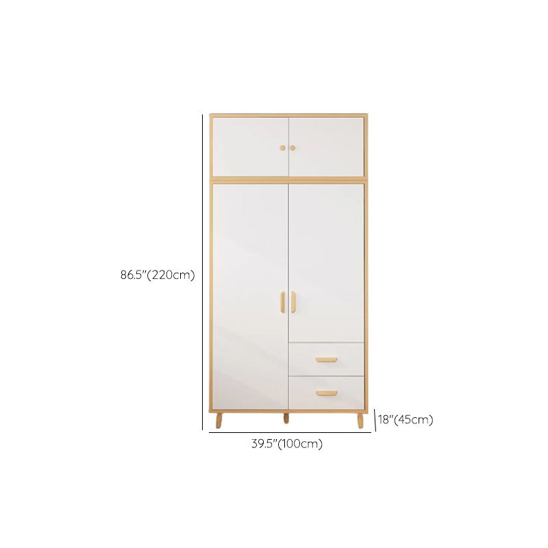 Contemporary Hanging Clothes Rack Solid + Manufactured Wood Kid's Wardrobe