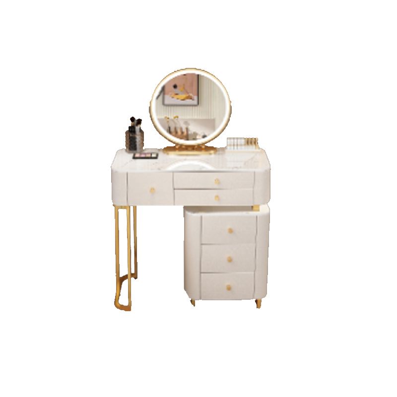 Glam Stone Bedroom Vanity Desk 6 Drawer Vanity Dressing Table