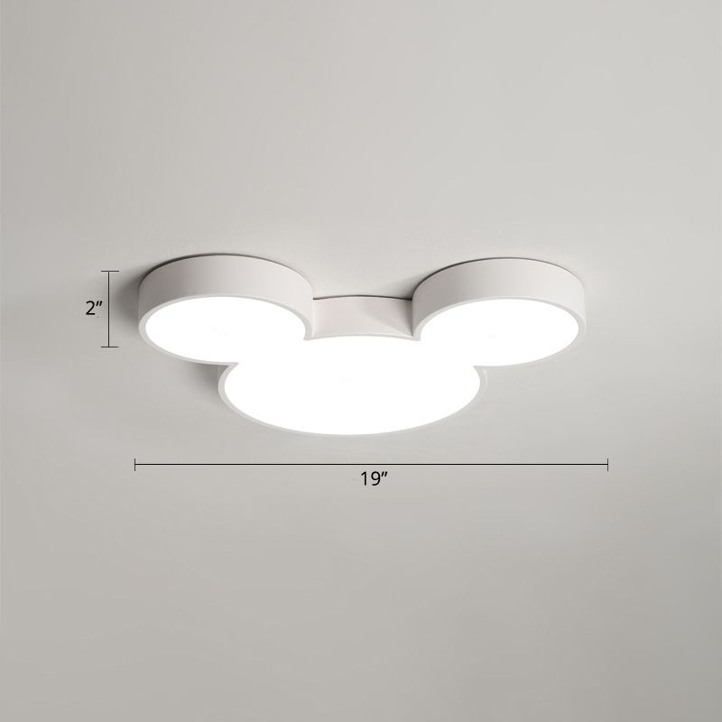 Acrylic Mice Head Flush Mount Lighting Modernist LED Ceiling Light Fixture for Bedroom