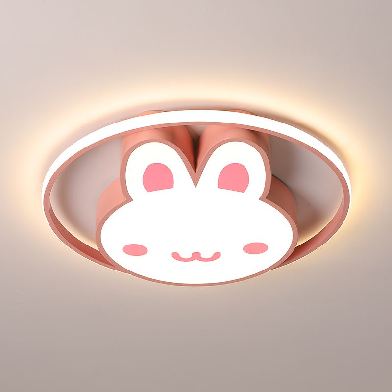 Lovely Rabbit LED Ceiling Lights Simplicity Style Bedroom Kid's Room Flush-mount Lamp