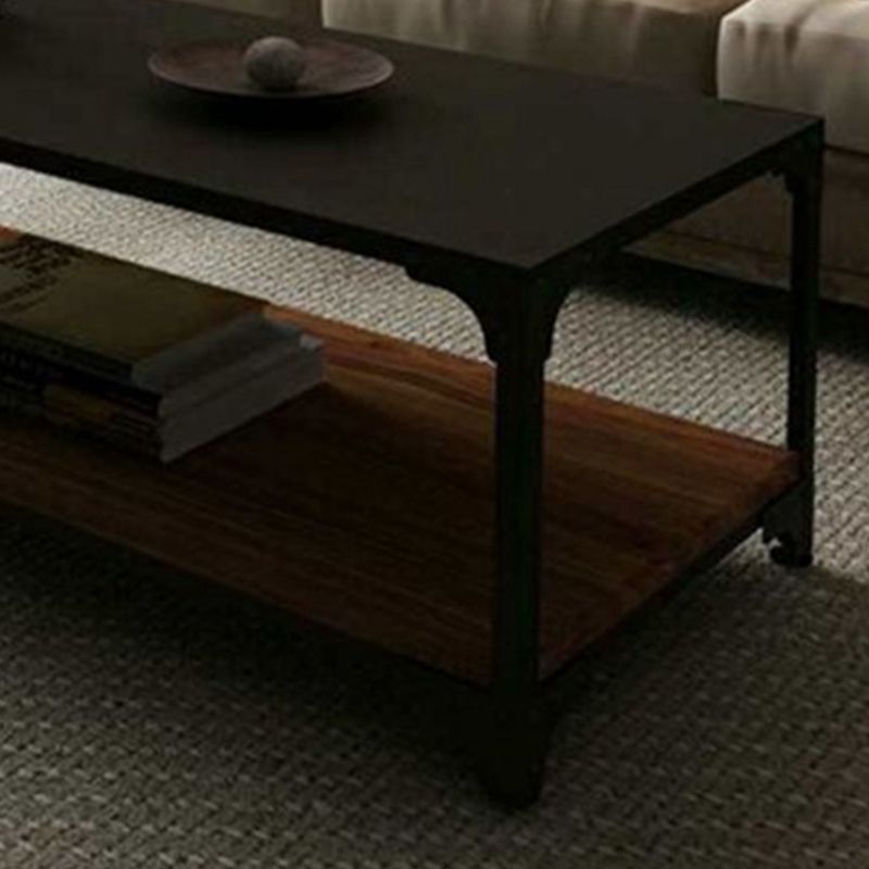 Contemporary Coffee Cocktail Table Solid Wood 4 Legs Coffee Table