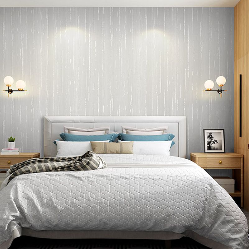 Stripe Wallpaper Pastel Color Minimalistic Wall Covering for Bedroom, Moisture Resistant